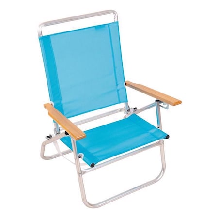 Wave Beach Wave Beach 3-Position Blue Beach Folding Chair SC2601-72PK6